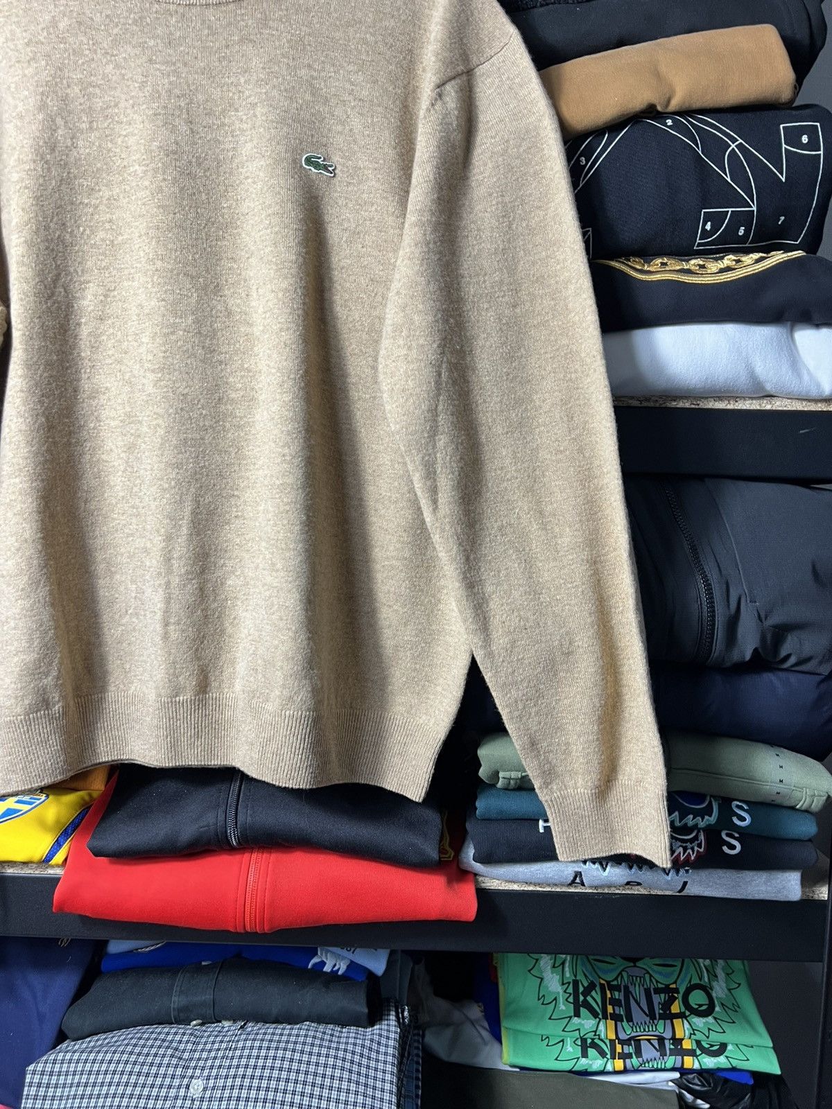 Lacoste 🧶 Vintage Lacoste Woolmark Sweater — Camel — Size XL (FR 6) Size US XL / EU 56 / 4 - 3 Thumbnail