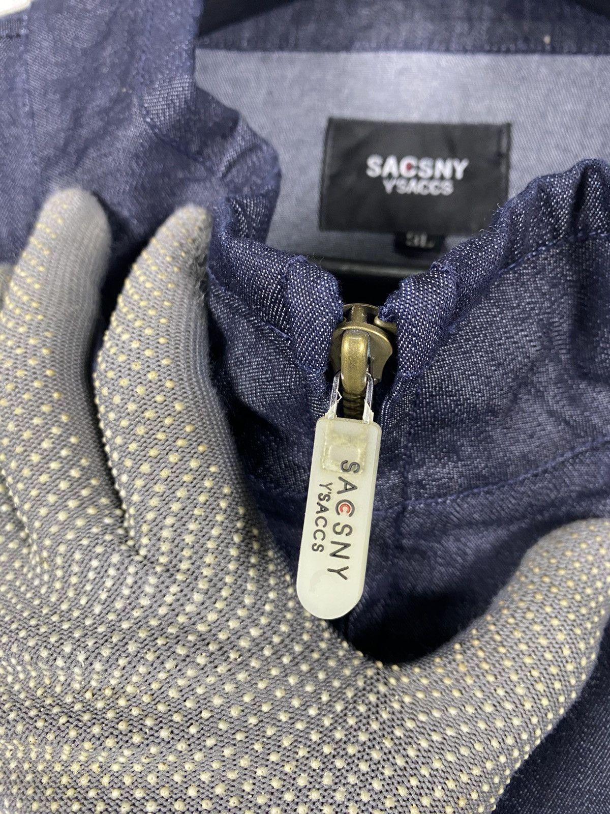 Yohji Yamamoto Vintage Sacsny Y’saccs Navy Zip Jacket Minimalist Japanese Size US XXL / EU 58 / 5 - 6 Thumbnail