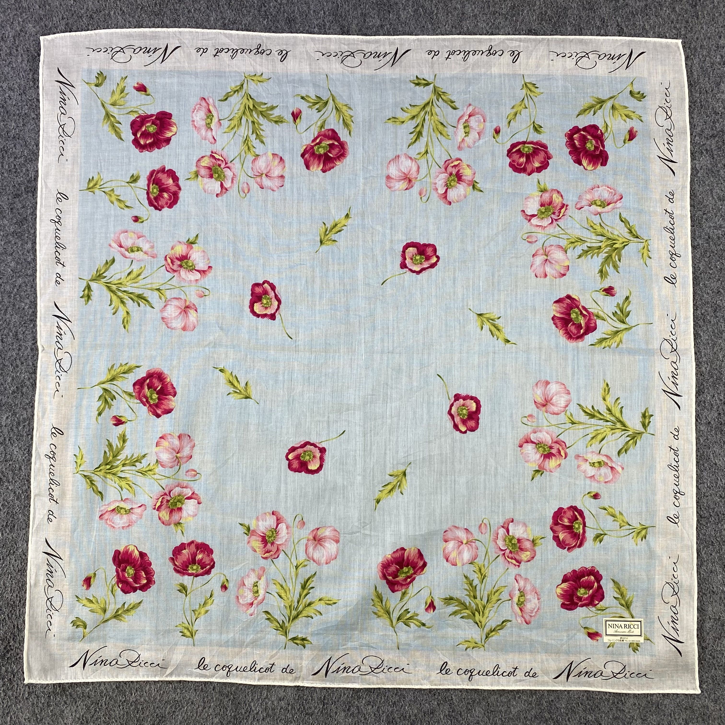 Nina Ricci × Vintage Nina Ricci Handkerchief/Neckerchief/Bandana HC727 Size ONE SIZE - 1 Thumbnail