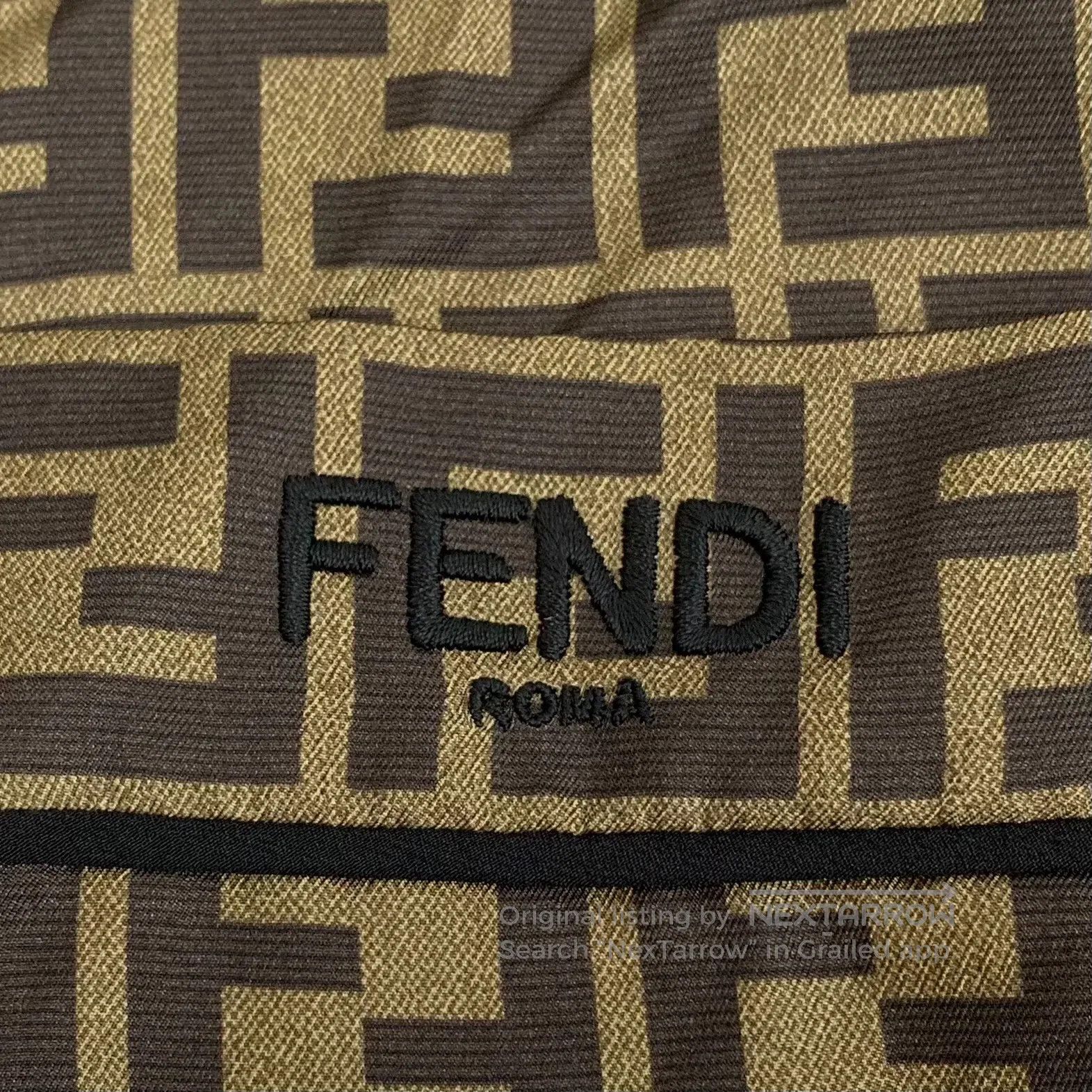 Fendi FENDI Dark Brown Double F Monogram Printed Mulberry Silk C Size S / US 4 / IT 40 - 5 Thumbnail