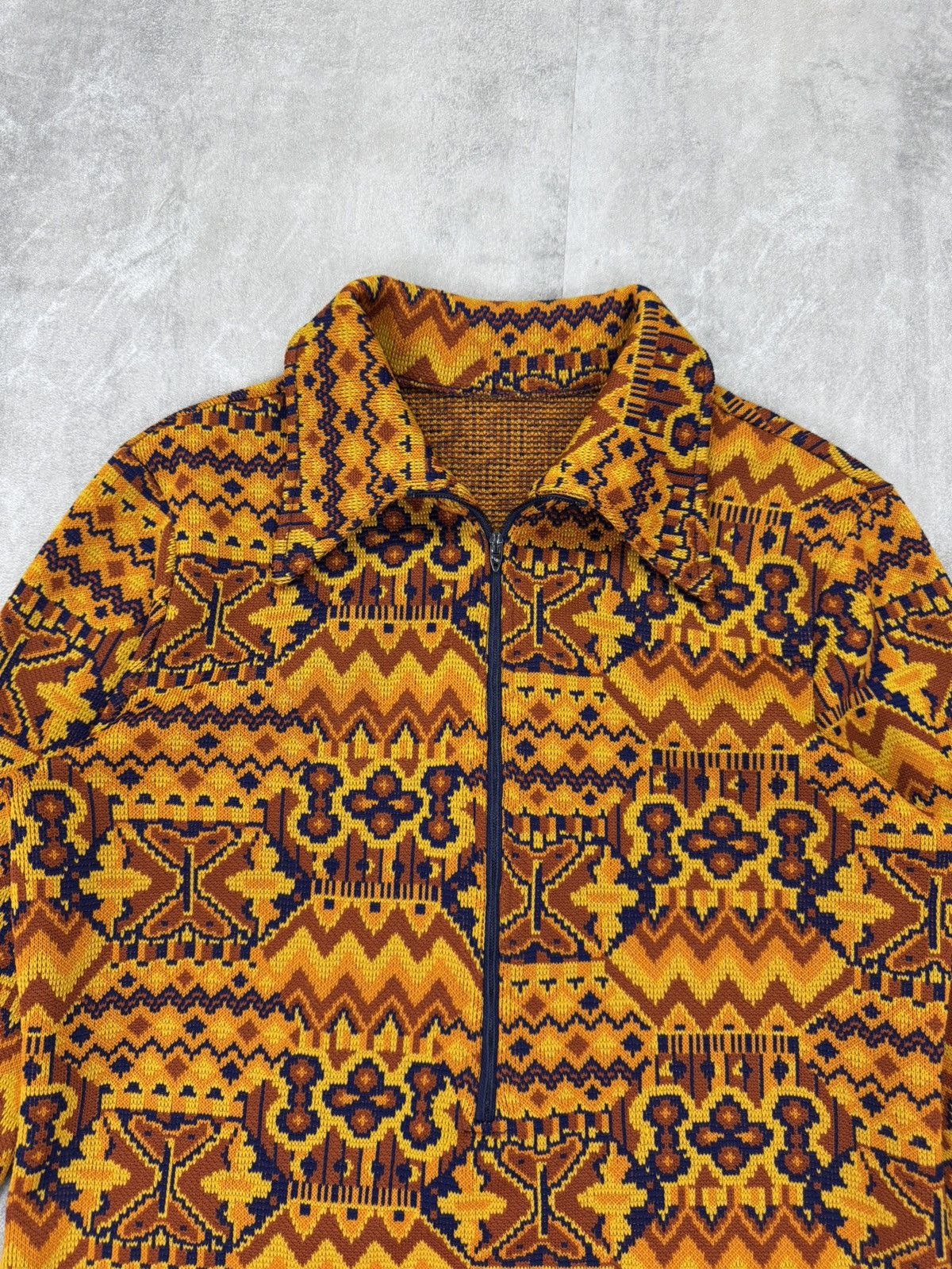 Designer × Vintage Vintage TAMI Womens Nylon Aztec Pattern Half Zip Pullover Size M / US 6-8 / IT 42-44 - 4 Thumbnail