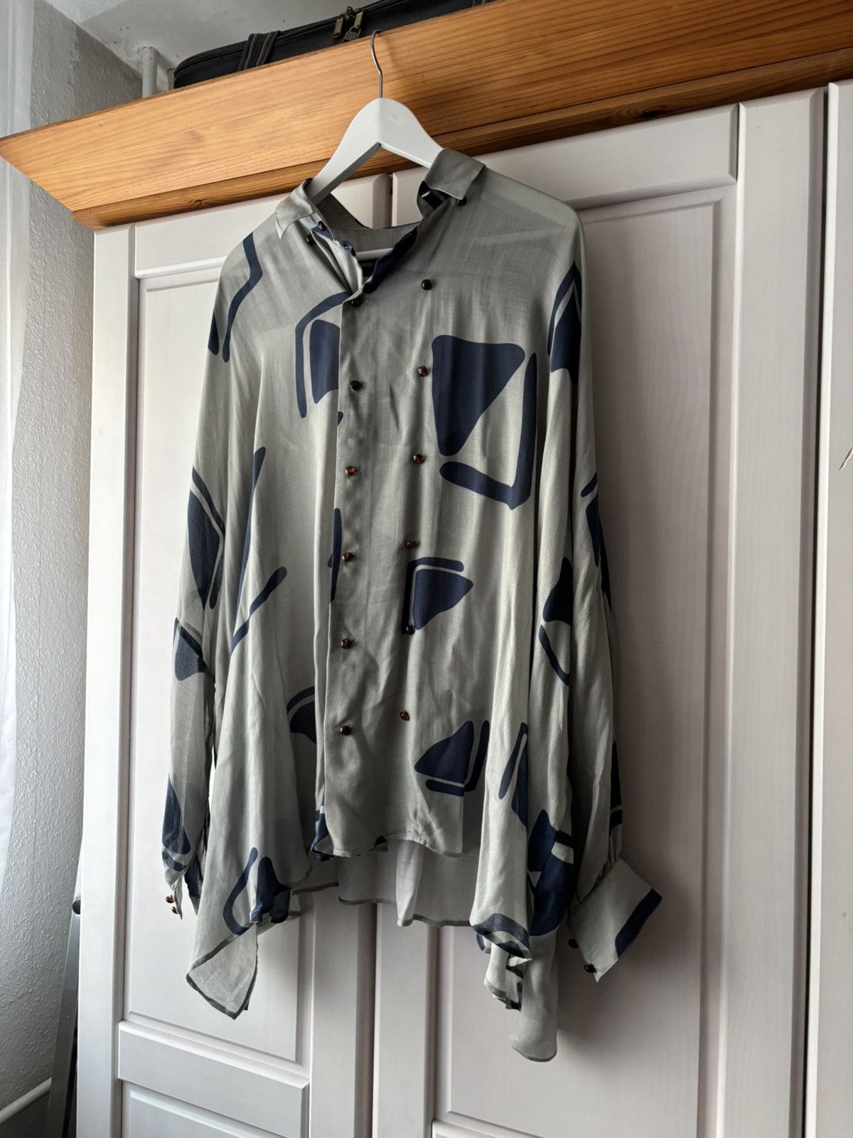 Giorgio Armani Giorgio armani runway avant garde style fashion piece shirt Size US L / EU 52-54 / 3 - 3 Thumbnail