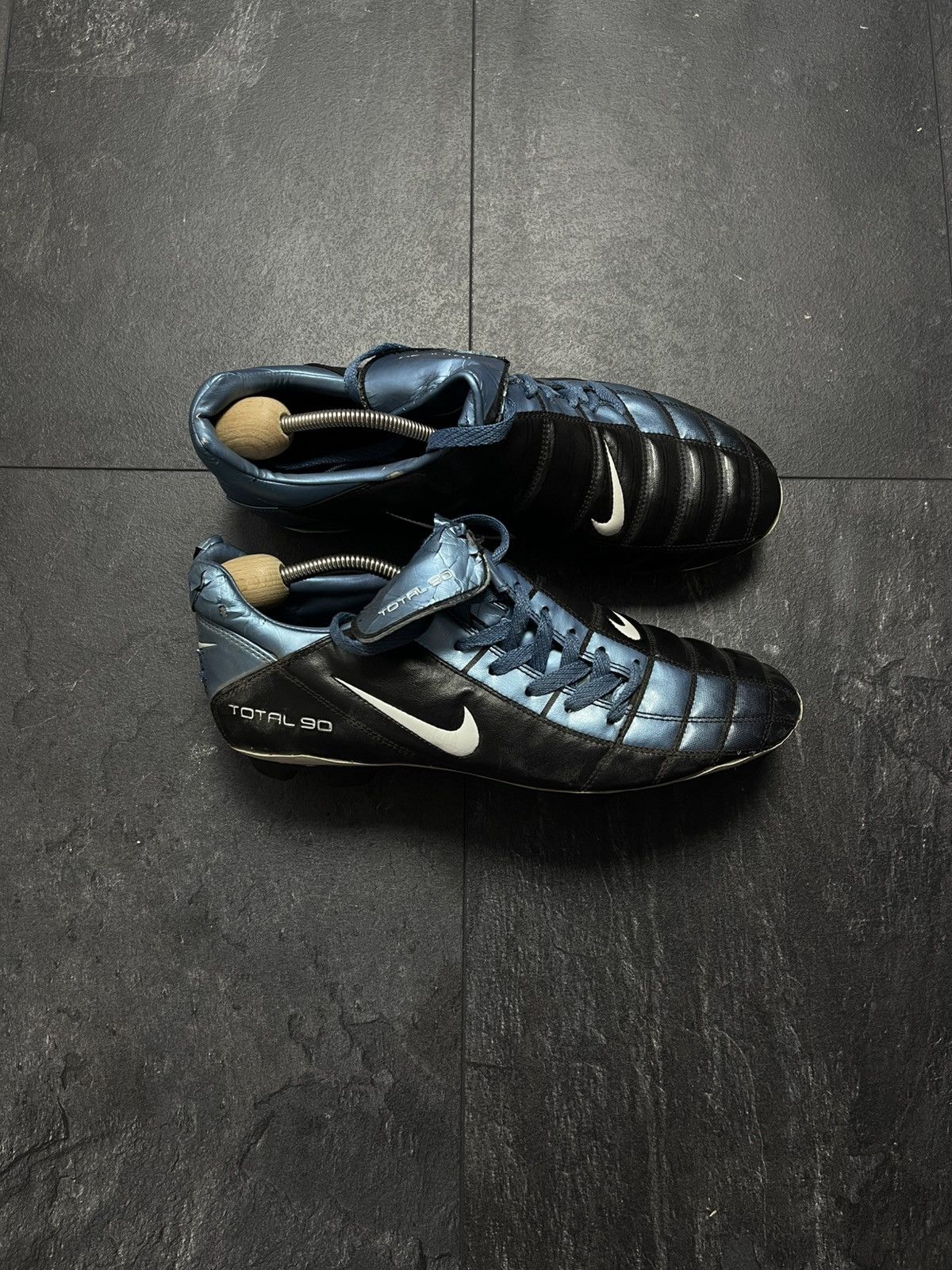 Nike Total 90 Vintage Football Boots Cleats Shoes in Blue, Men's (Size 11)