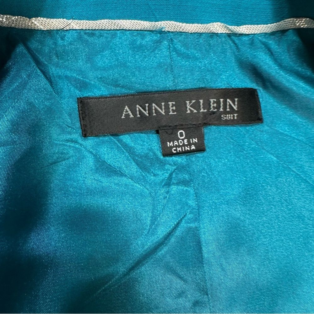 Anne Klein NWT New Anne Klein Short Sleeve Crop Open Front Turquoise J Size XS / US 0-2 / IT 36-38 - 8 Thumbnail
