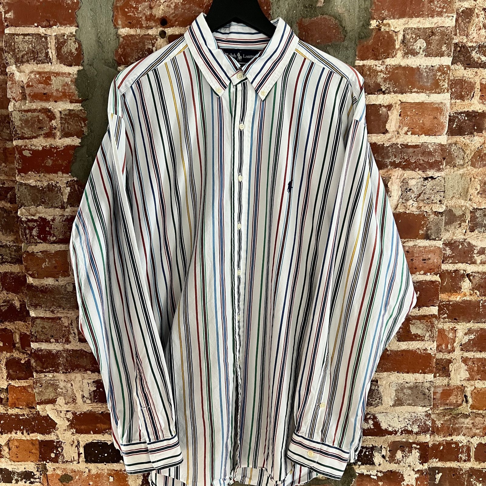 Polo Ralph Lauren VTG Polo Ralph Lauren Men's Striped Shirt XL 28x34 Size US XL / EU 56 / 4 - 5 Thumbnail