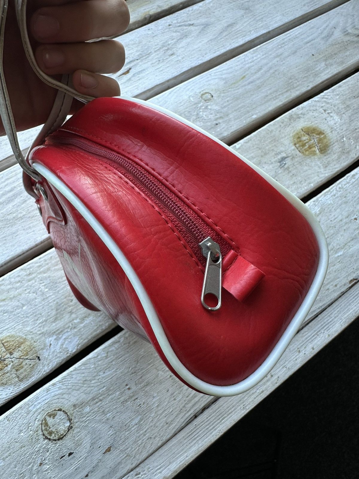 Puma × Vintage ❗️Vintage Puma Leather Mini Bag AVANT GARDE y2k big logo Size ONE SIZE - 6 Thumbnail