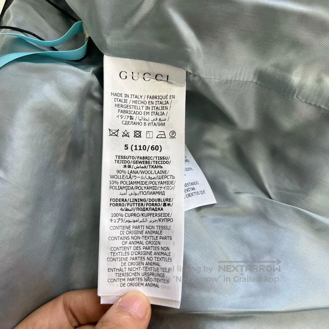 Gucci GUCCI Color-Blocked Plaid Letter Print Coat. Size S / US 4 / IT 40 - 5 Thumbnail