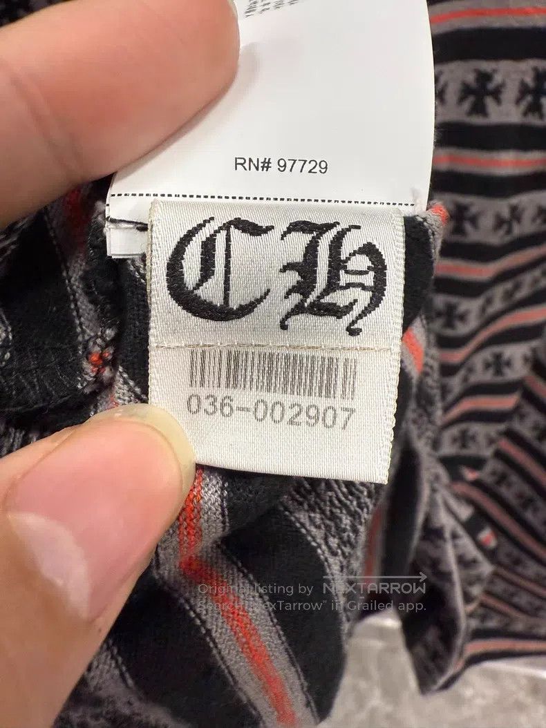 Chrome Hearts CHROME HEARTS Size L Black and red striped Polo long sleeve Size US L / EU 52-54 / 3 - 7 Thumbnail