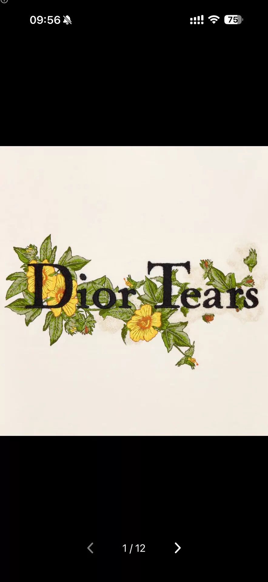 Dior DIOR Tears Embroidered Floral Logo Bamboo-Cotton Crewneck2XL Size US XXL / EU 58 / 5 - 5 Thumbnail