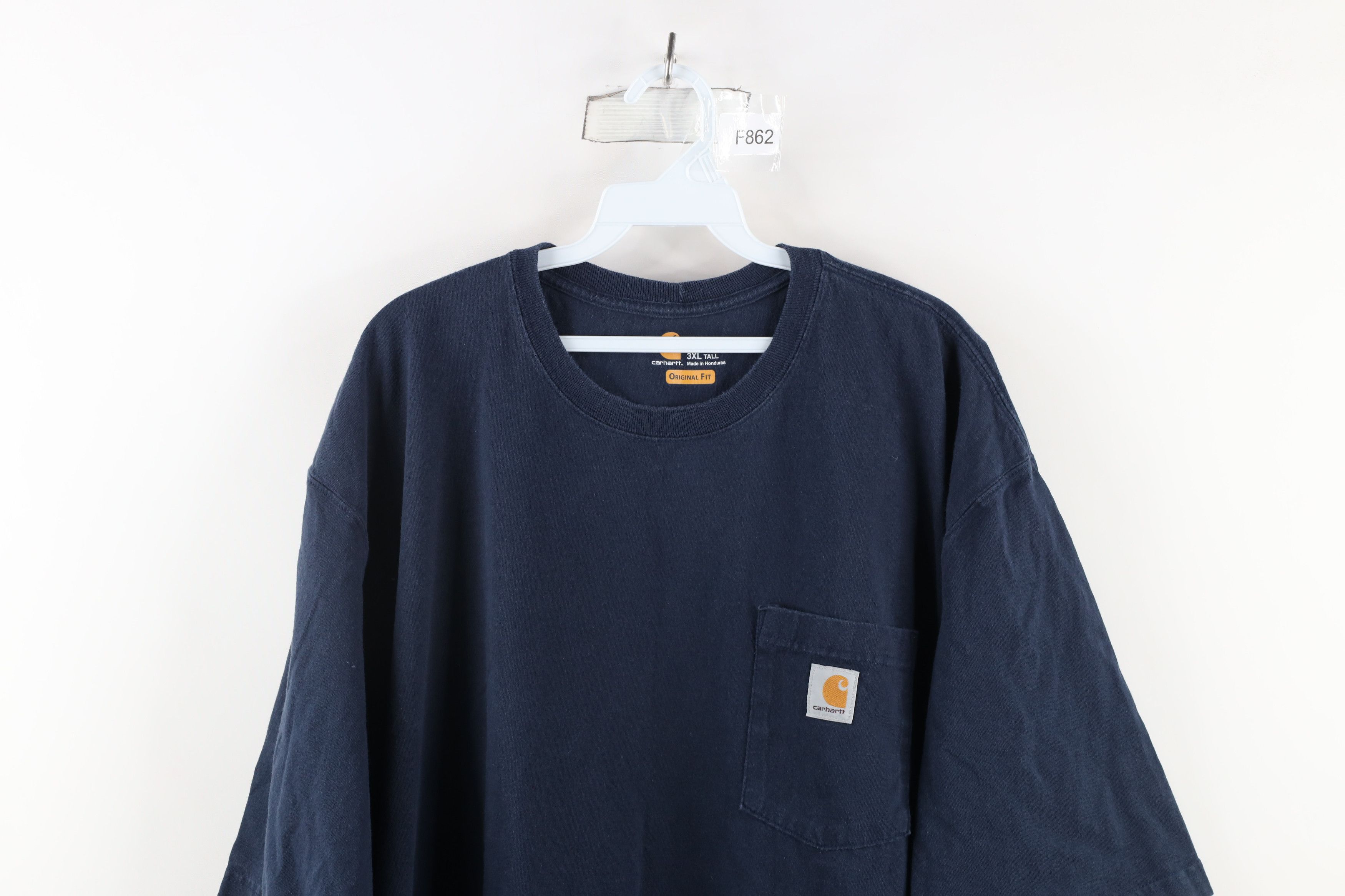 Carhartt × Vintage Vintage Carhartt Out Heavyweight Pocket T-Shirt Navy Blue Size US XXL / EU 58 / 5 - 2 Thumbnail