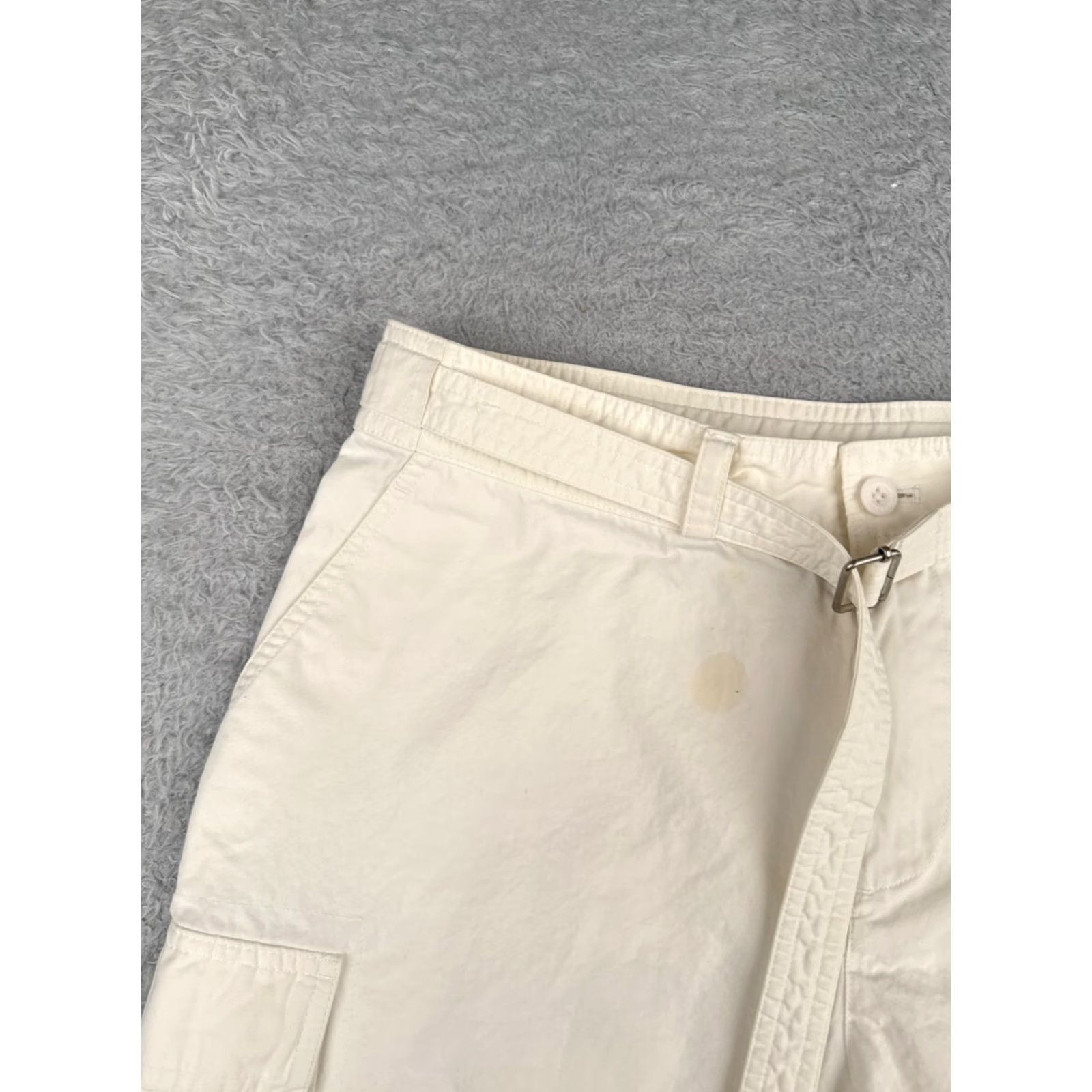 Ralph Lauren Lauren Ralph Lauren Shorts Women 6 Ivory Chino 30x8 100% Cotton Belted Cargo Button 8 in Inseam 5-Pocket Size 28" / US 6 / IT 42 - 4 Thumbnail