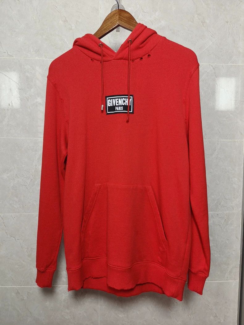 Givenchy Givenchy Oversize Distressed Hoodie Size US S / EU 44-46 / 1 - 1 Thumbnail