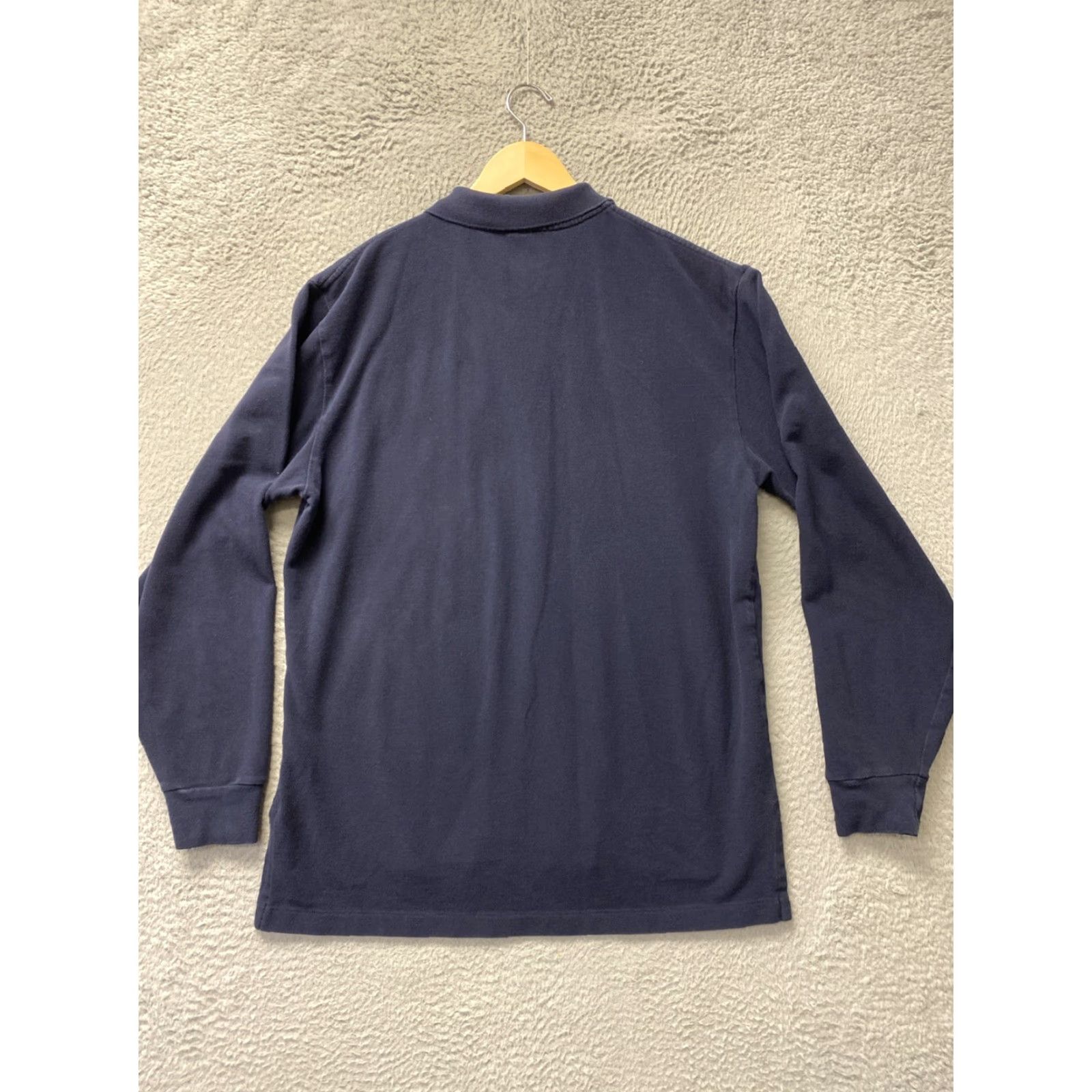 Ralph Lauren VINTAGE Ralph Lauren Men Polo Shirt Short Sleeve Crew Neck Cotton Large Dark Blue Signature Pony Logo 90s Mens Size US L / EU 52-54 / 3 - 8 Thumbnail