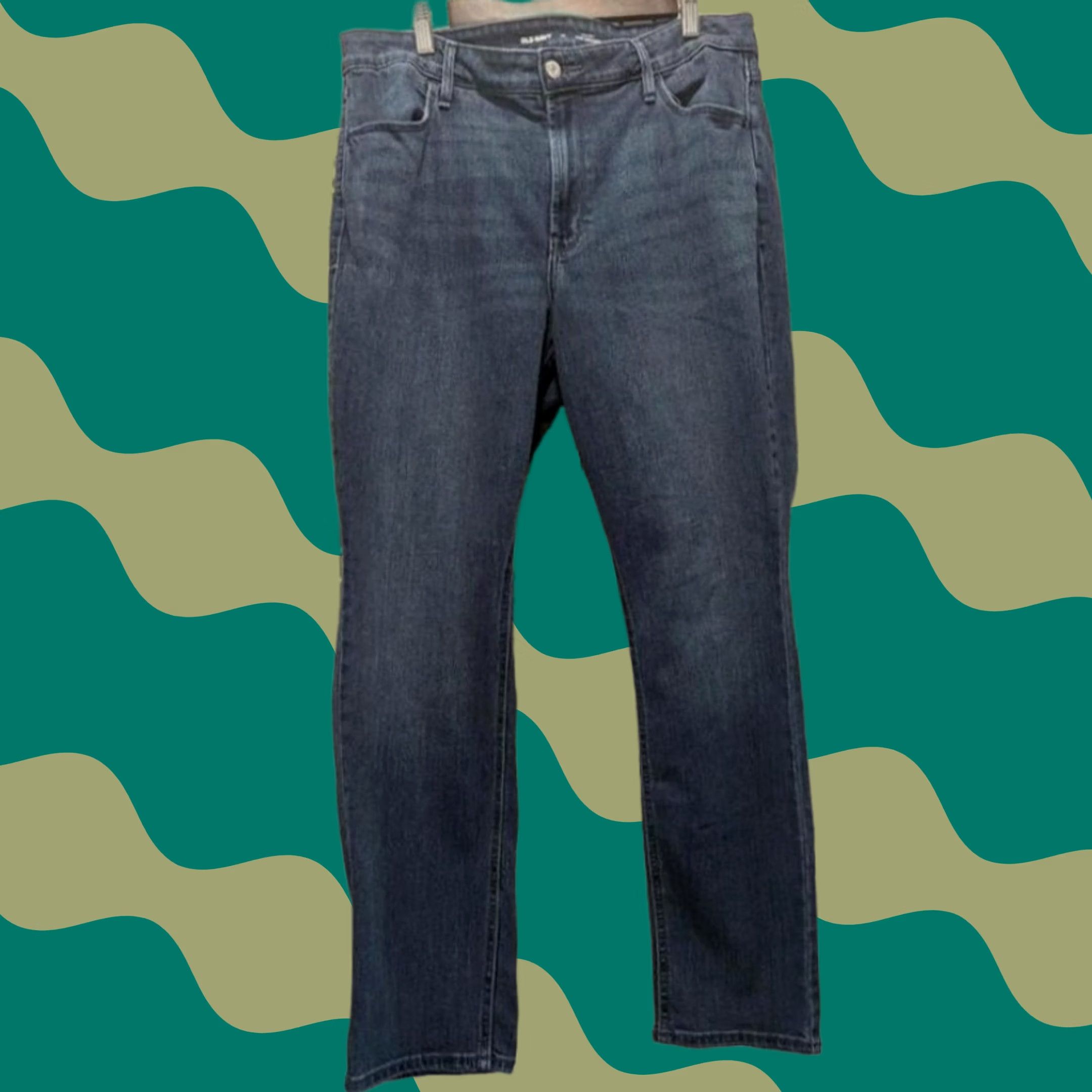 Old Navy Old Navy High Rise WOW Strait Jeans Women's Size 14 Regular Stretch Denim Blue Size 36" / US 14 / IT 50 - 1 Thumbnail
