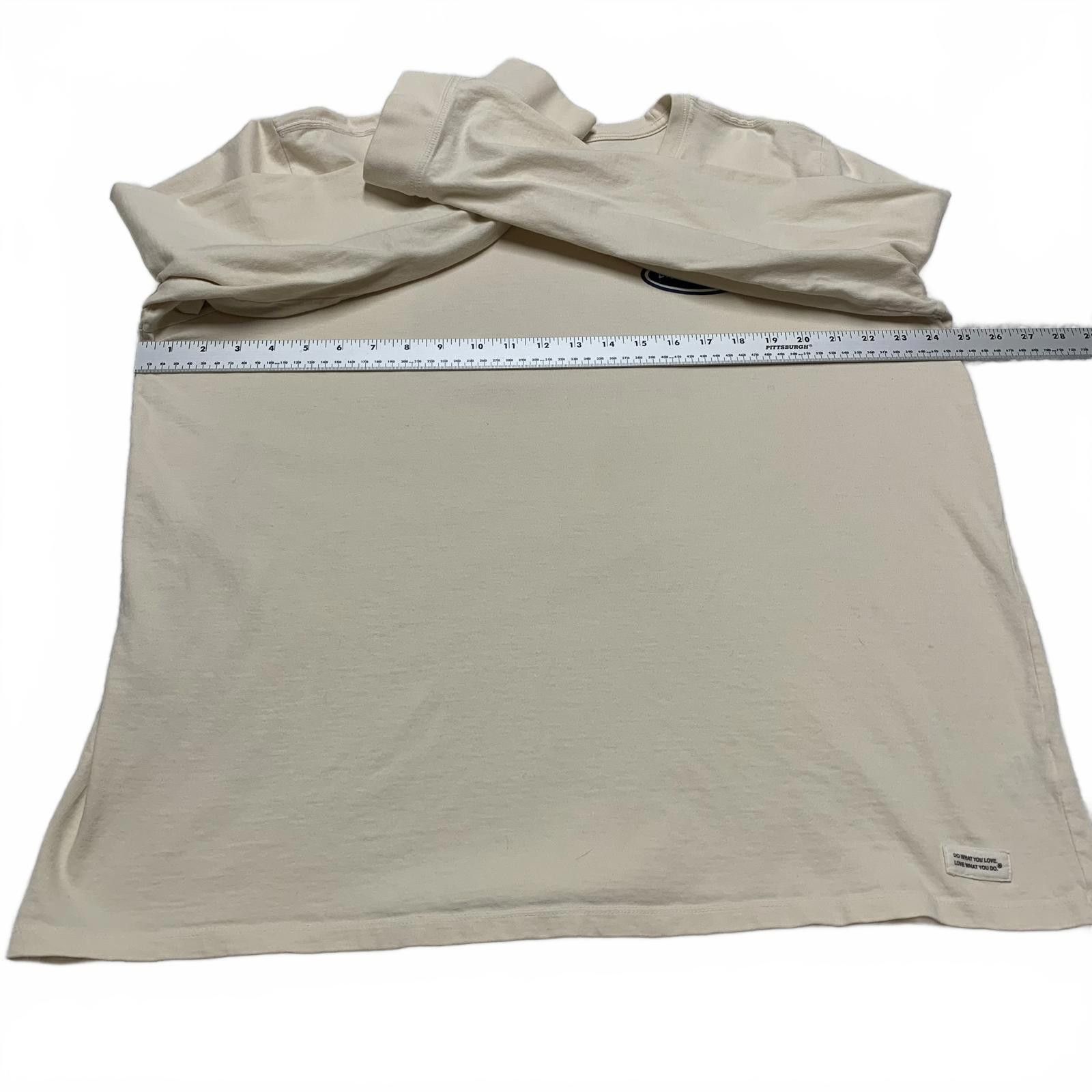Life is Good Life is Good Women's XXL Beige Long Sleeve Graphic Tee Size XXL / US 16-18 / IT 52-54 - 6 Thumbnail