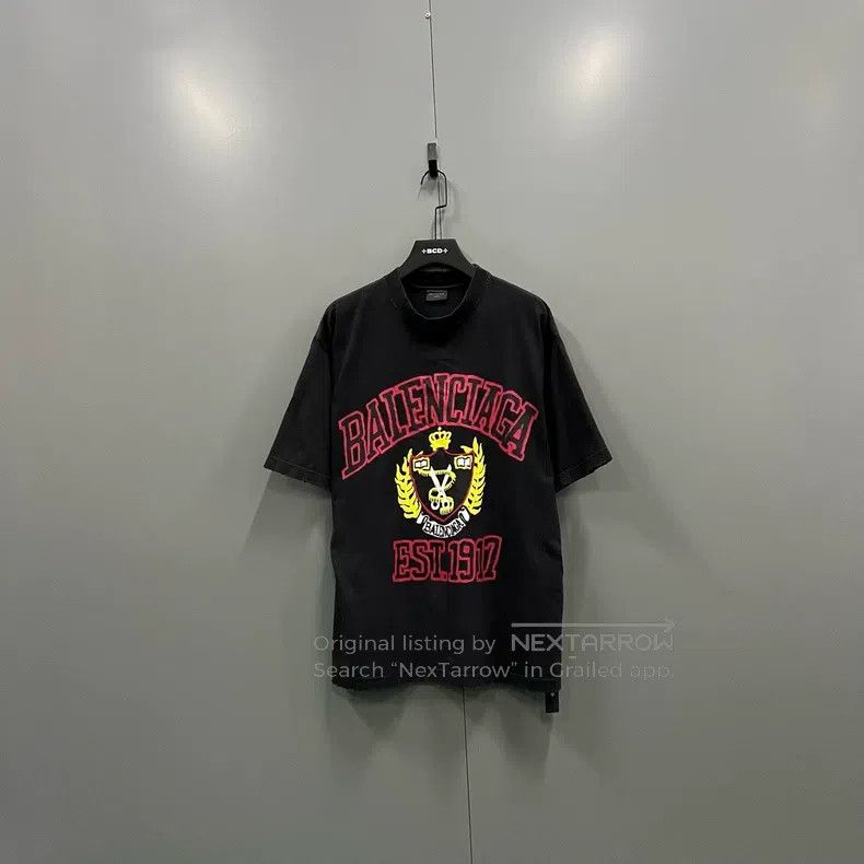 Balenciaga Balenciaga Wheat Scissors Letter Logo Short Sleeve Size US S / EU 44-46 / 1 - 1 Thumbnail