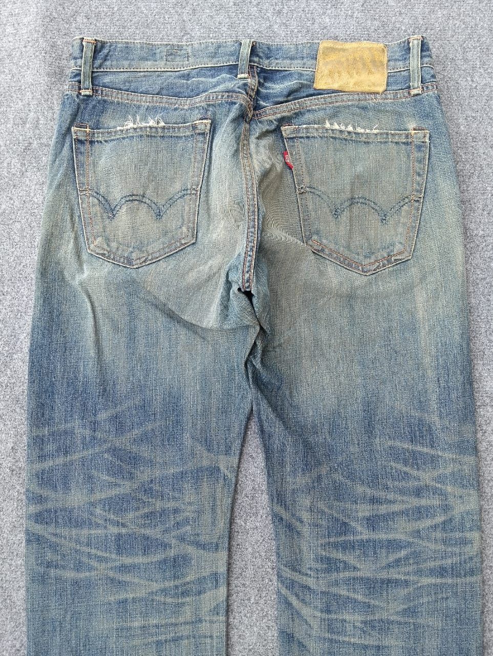 Edwin EDWIN Made In Japan Denim Jeans Vintage Wash Distressed Look Size US 33 - 12 Thumbnail