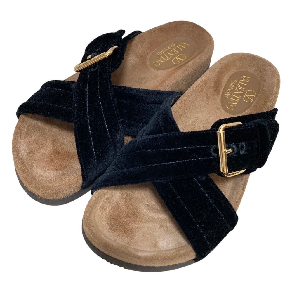 Valentino Valentino Valentino Garavani Leather Slide Sandals Leather Shoes DUTY FREE for USA Size ONE SIZE - 1 Thumbnail