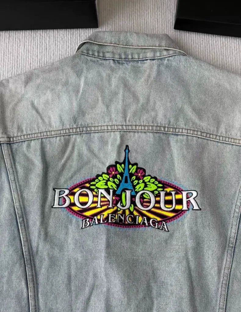 Balenciaga Balenciaga Iron tower embroidery denim jacket Size XS / US 0-2 / IT 36-38 - 3 Thumbnail