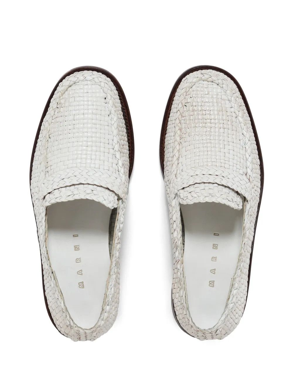 Marni oc11z0525 Interwoven Design Loafer in White Size US 12 / EU 45 - 4 Thumbnail