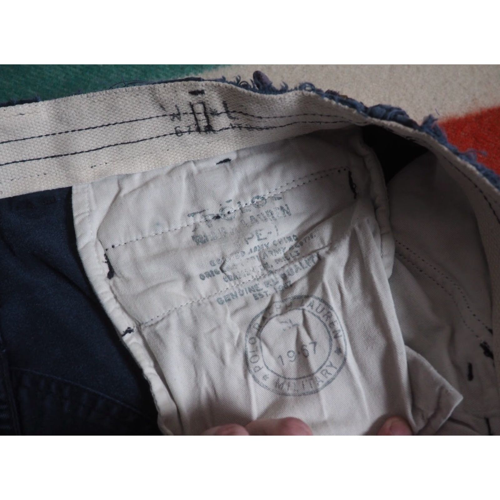 Polo Ralph Lauren VTG 90s Polo Ralph Lauren Type 1 Military Faded Blue 36W Distress Cargo Shorts Polo Ralph Lauren Shirt Adult 36 Blue 1990s Mens Size US M / EU 48-50 / 2 - 5 Thumbnail
