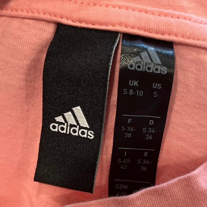 Adidas Adidas Crop Tee Short Sleeve Logo Print Crewneck Pink Size S Size S / US 4 / IT 40 - 4 Thumbnail