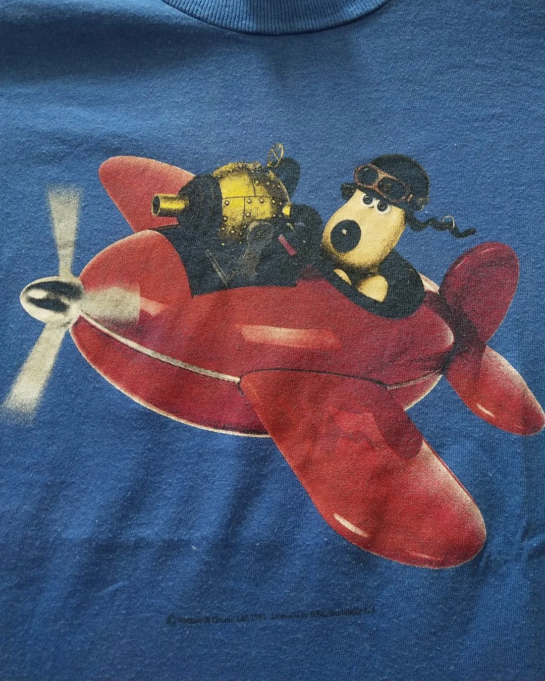Vintage Vintage Wallace and Gromit (c)1989 Airplane Cartoon Tees Size US S / EU 44-46 / 1 - 2 Thumbnail