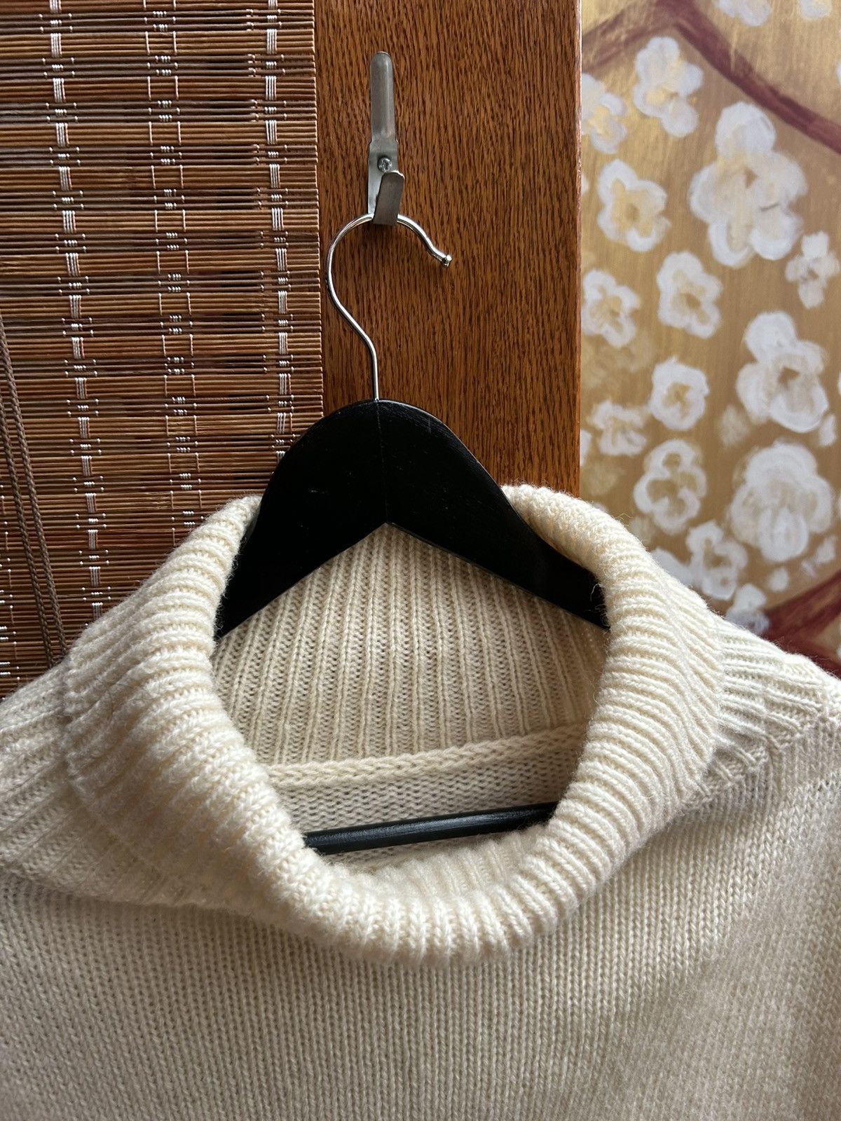 Vintage Vintage Royal Navy Submariner Wool Jumper Turtle Neck Ecru Size US M / EU 48-50 / 2 - 7 Thumbnail