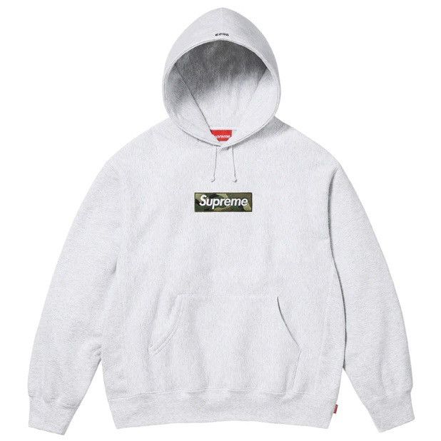 Supreme Supreme Box Logo Hooded Sweatshirt Ash Grey Size Large