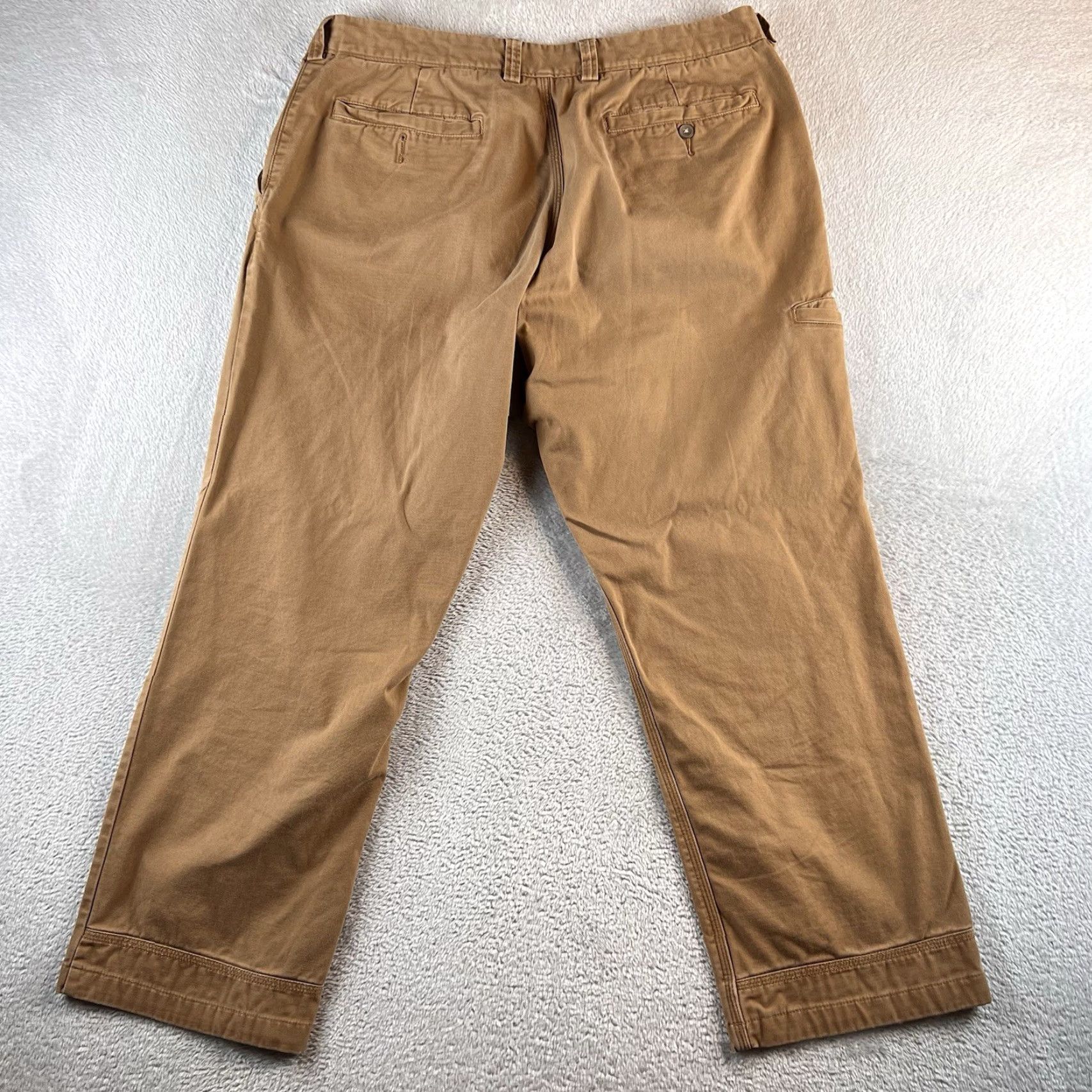 Vintage Duluth Khakis Pants Mens 36x30 Brown 36x27 Classic Straight 5-Pocket Crew Workwear Cotton Spandex Flat Front Casual Size US 36 / EU 52 - 2 Thumbnail