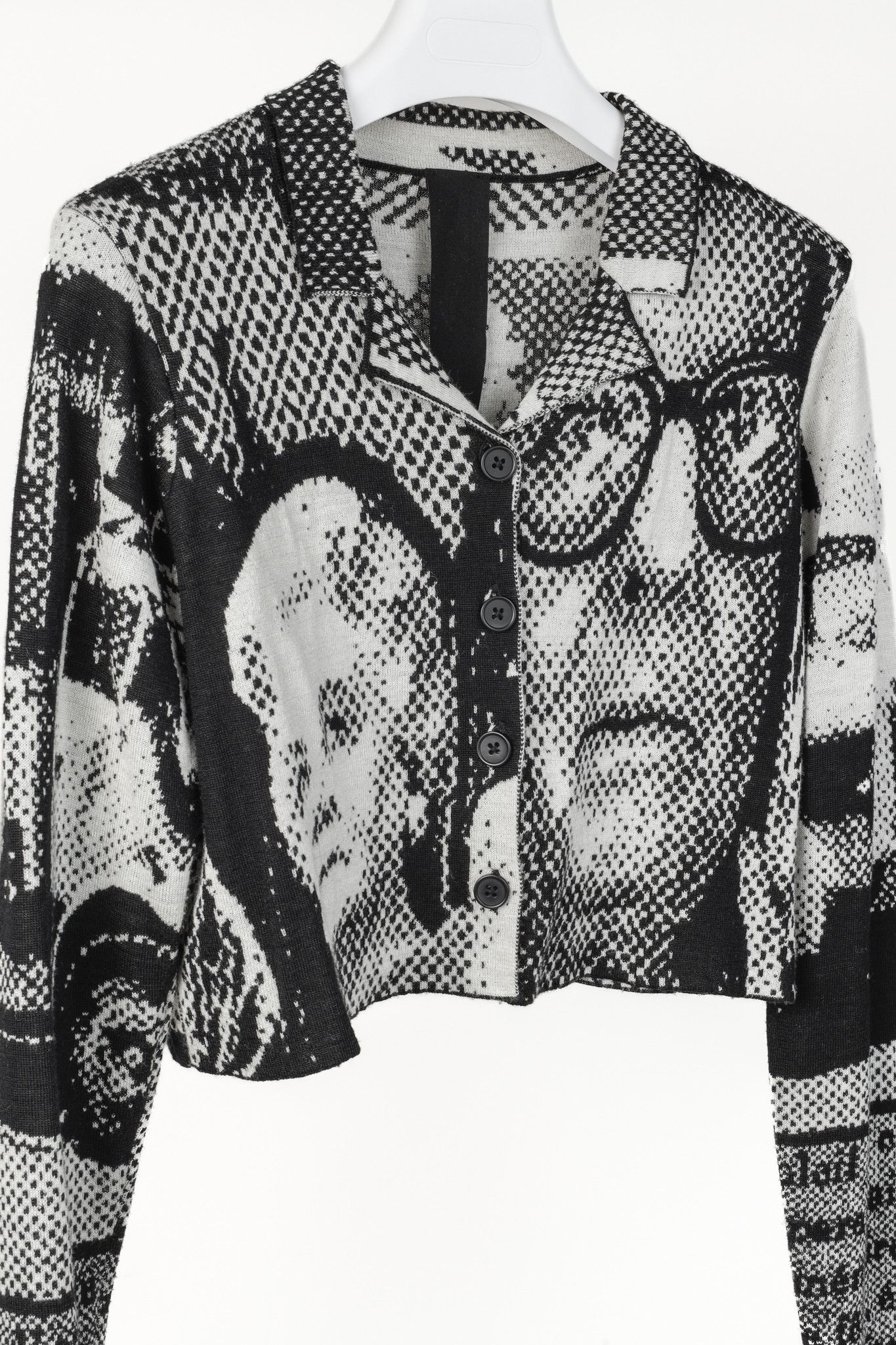 Rundholz Rundholz Black Label Graphic Print Cropped Cardigan Size L / US 10 / IT 46 - 3 Thumbnail