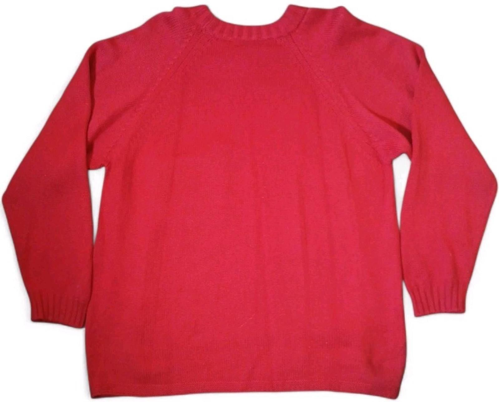 MCM MCM Merino Wool Size XL Red Tight Knit Monogram Sweater 90's Size XL / US 12-14 / IT 48-50 - 3 Thumbnail