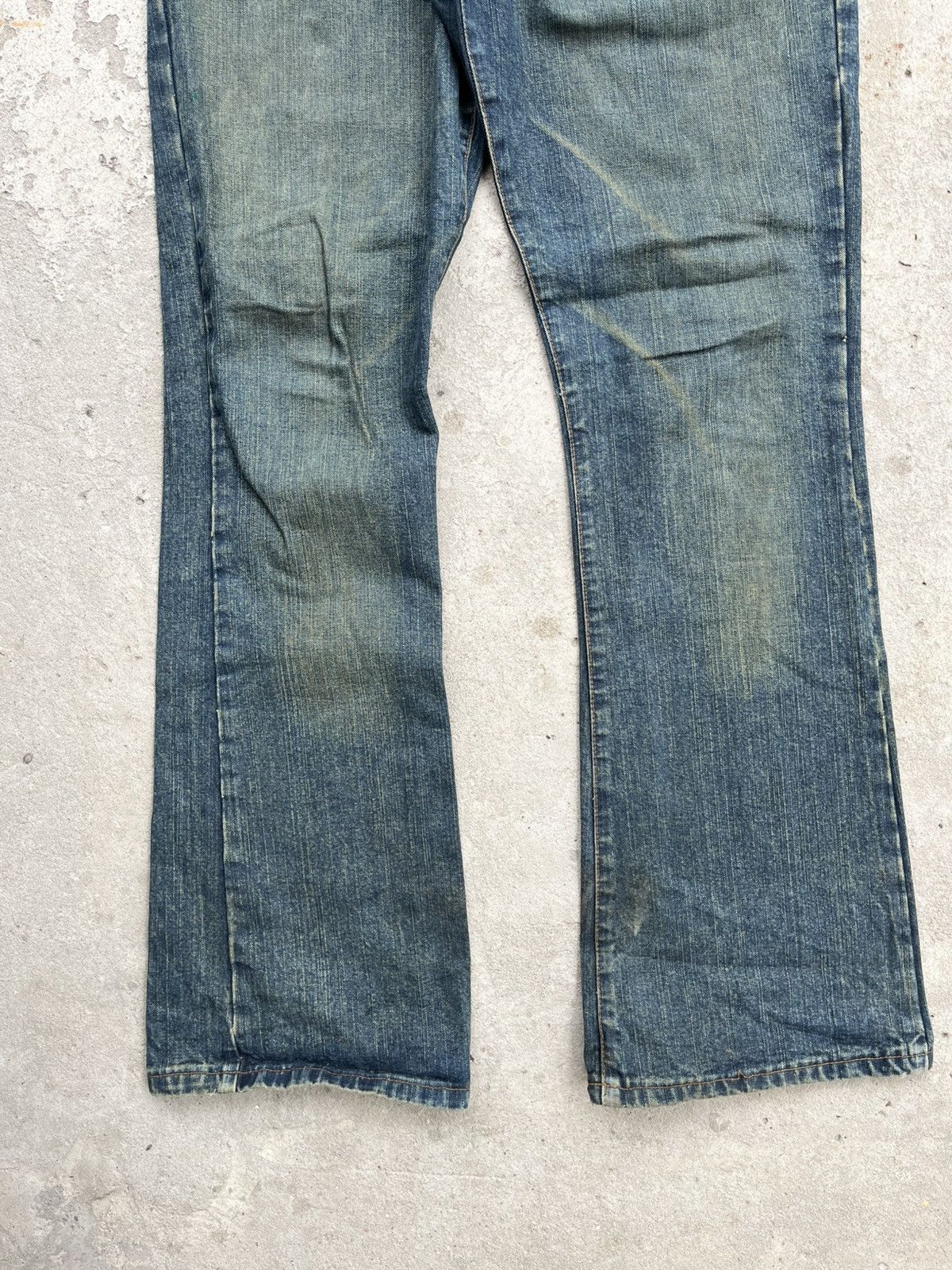 Miss Sixty Flared Miss Sixty Dirty Faded Denim Pants Jeans Y2K Japanese Size 32" / US 10 / IT 46 - 6 Thumbnail
