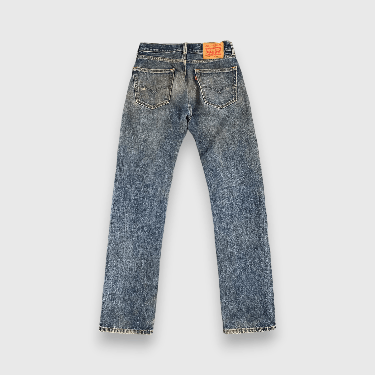 Levi's Rusty Wash Vintage Levis 505 Jeans Faded Blue Denim-J1037 Size US 30 / EU 46 - 2 Thumbnail