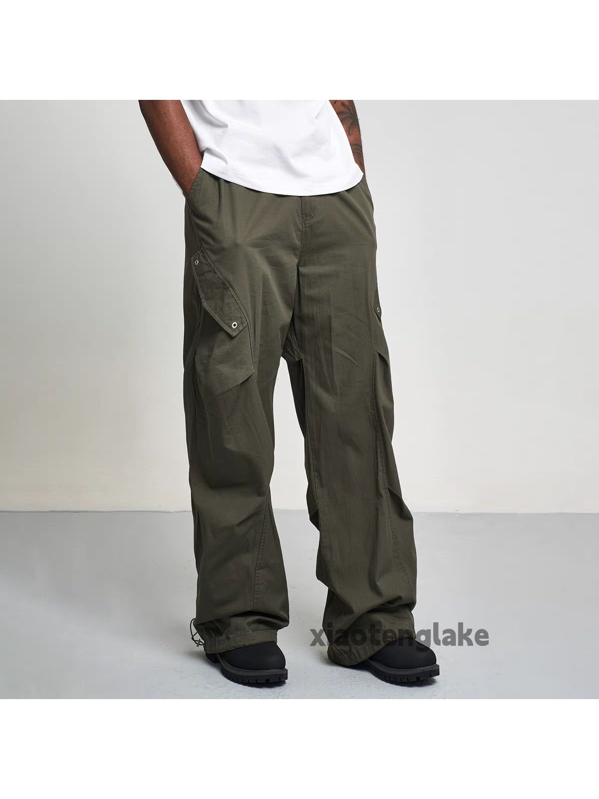 Designer × Japanese Brand × Vintage utility military loose baggy pleated outdoor cargo pants Size US 32 / EU 48 - 1 Thumbnail