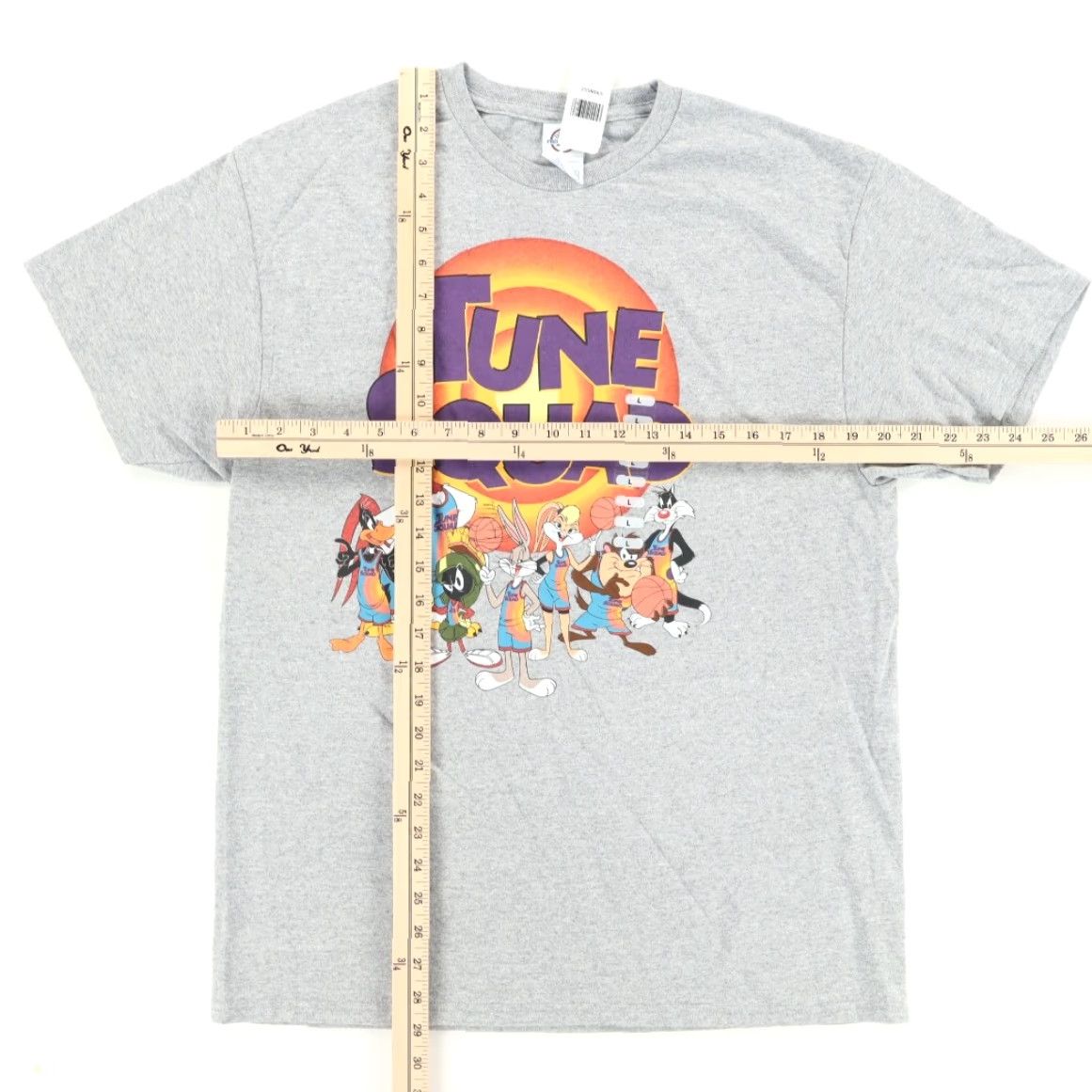 Delta Delta Tune Squad Space Jam Solid T-Shirt Gray Men's L Shirt Short Sleeve Crew Neck Cotton Blend Regular Fit 90s Team Size US L / EU 52-54 / 3 - 3 Thumbnail