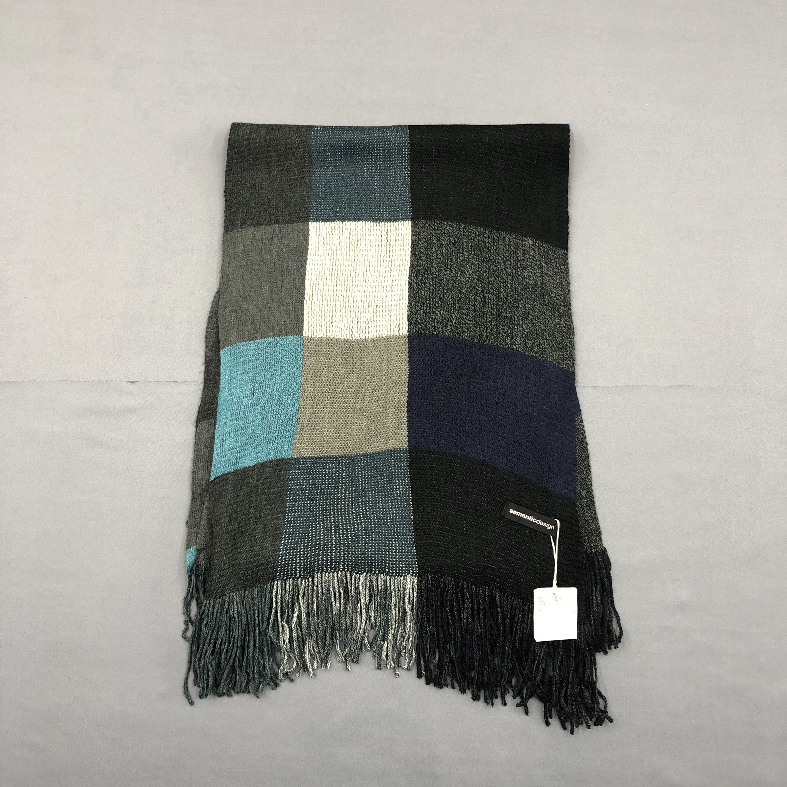 Japanese Brand NWT Vintage Semantic Design Scarf Muffler Wool Scarves. Size ONE SIZE - 2 Thumbnail