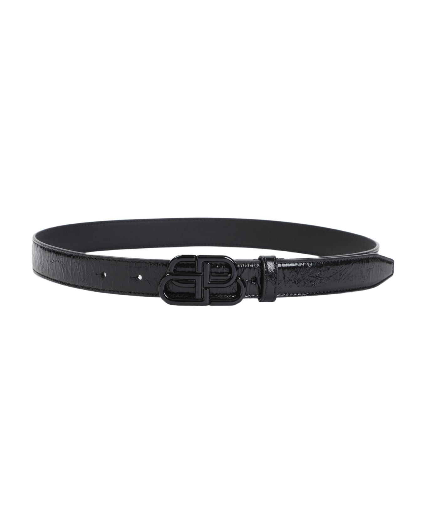Balenciaga o1mt1gz0525 Size: 85 / BB Thin Belt in Black Size ONE SIZE - 1 Thumbnail