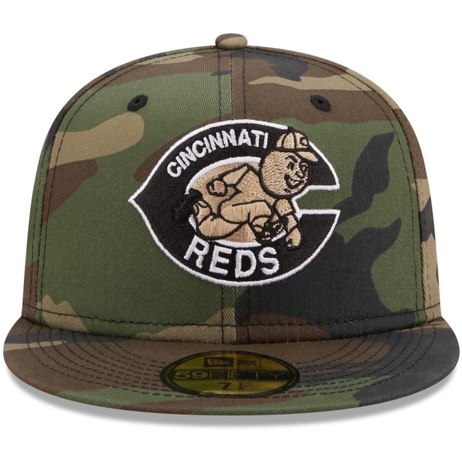 New Era New Era Cincinnati Reds 1970 ASG Camo/Organge 59FIFTY 7 3/8 Size ONE SIZE - 2 Thumbnail