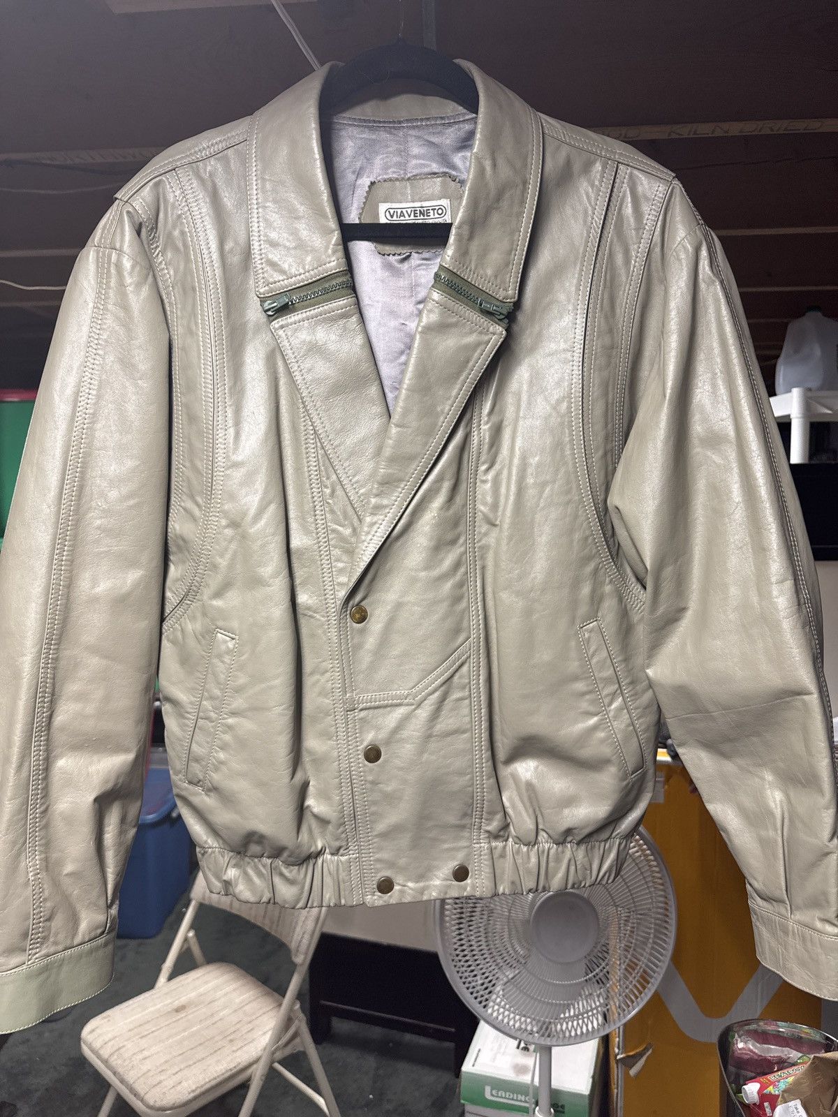 Other Vintage Via Veneto Napa Leather Jacket Size US M / EU 48-50 / 2 - 1 Thumbnail