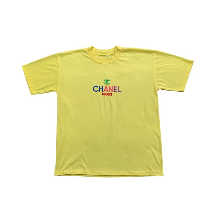 Vintage 💥Vintage CHANEL B00TLEG Multicolour Embroidred Logo Shirt