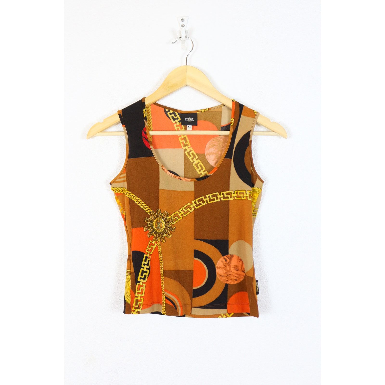 Versace Jeans Couture Versace Jeans Couture Baroque Medusa Sleeveless Tank Top 90s Size XS / US 0-2 / IT 36-38 - 1 Thumbnail