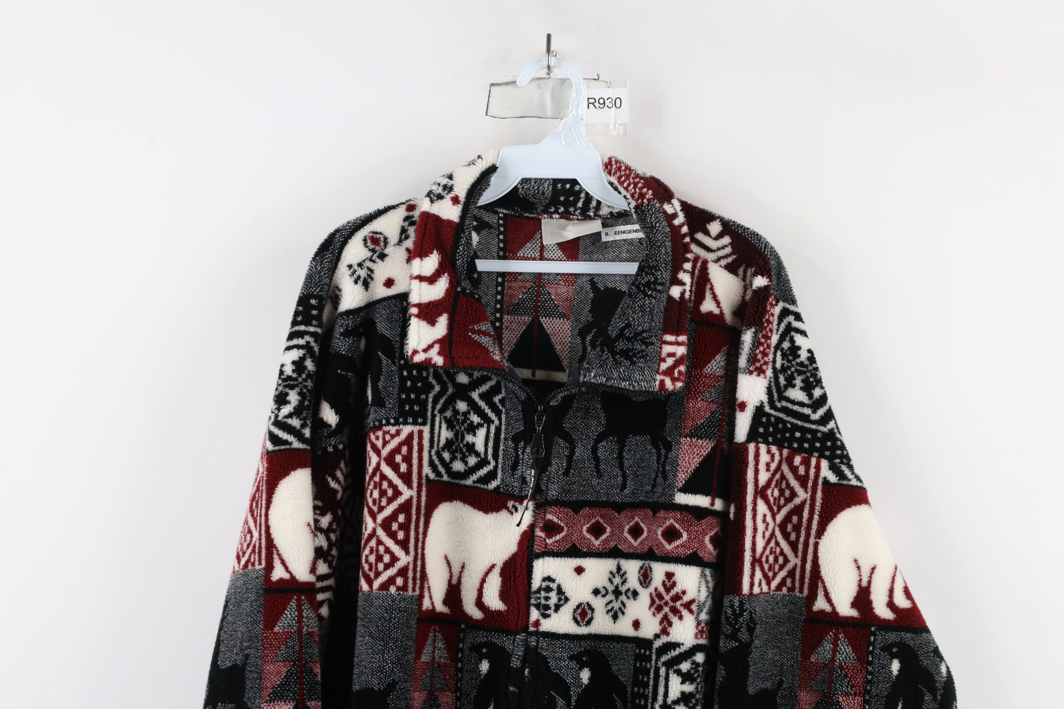 Vintage Vintage 90s Streetwear Penguins Over Print Fleece Jacket USA Size US XL / EU 56 / 4 - 2 Thumbnail