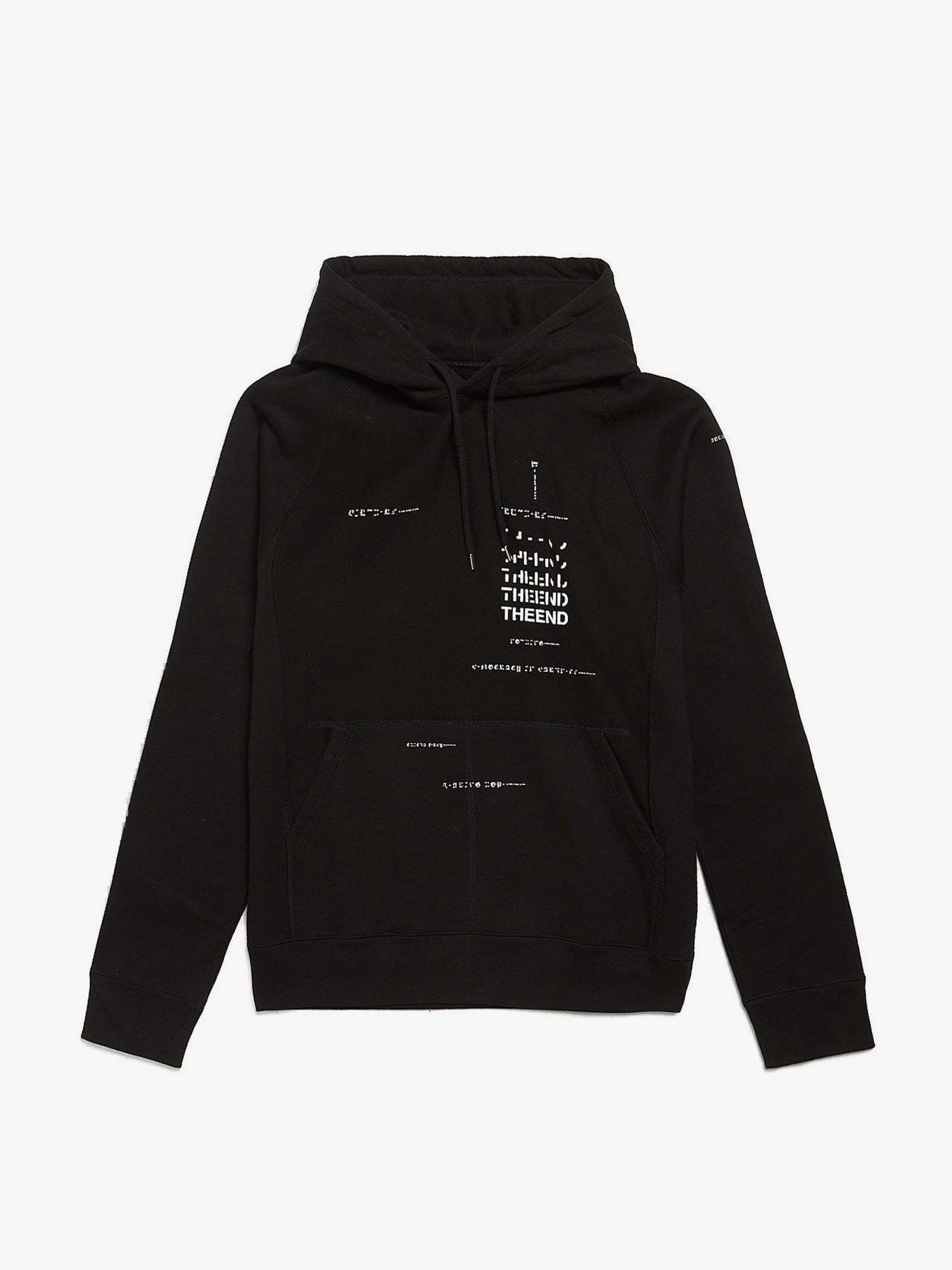 image of Takahiromiyashita The Soloist Black The End Printed Cotton Hoodie, Men's (Size Large)