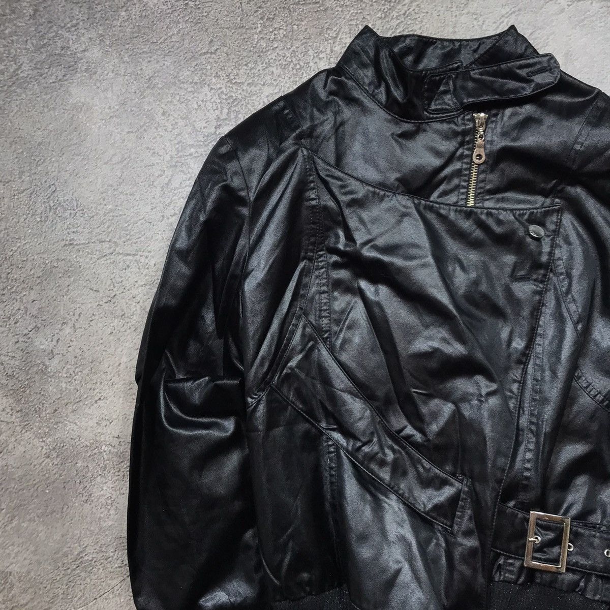 Vintage Vintage Y2K Black Bomber Jacket Streetwear Oversized Faded S Size S / US 4 / IT 40 - 2 Thumbnail