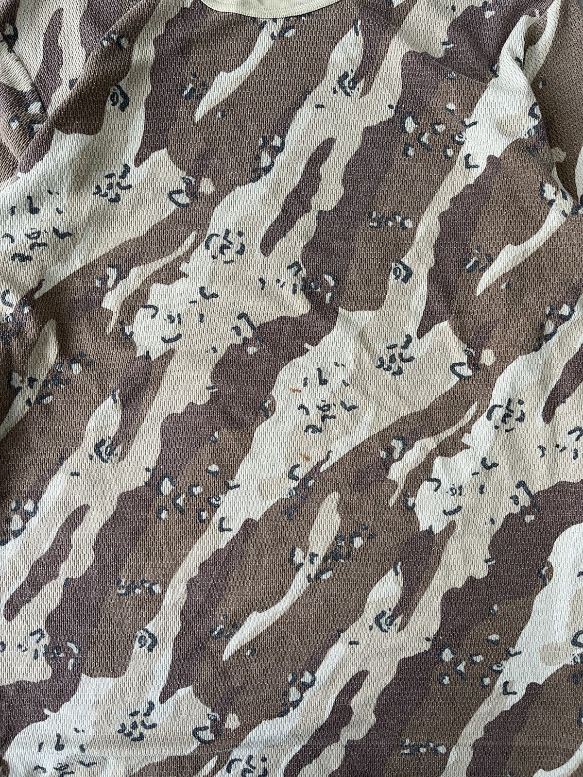 Bape Thrashed Distressed Color Camo Thermal Long Sleeve Tee