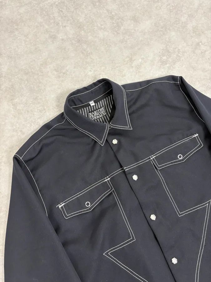 Marithe + Francois Girbaud 2000s Marithé + François Girbaud Black Signature Overshirt Jacket Size US M / EU 48-50 / 2 - 5 Thumbnail
