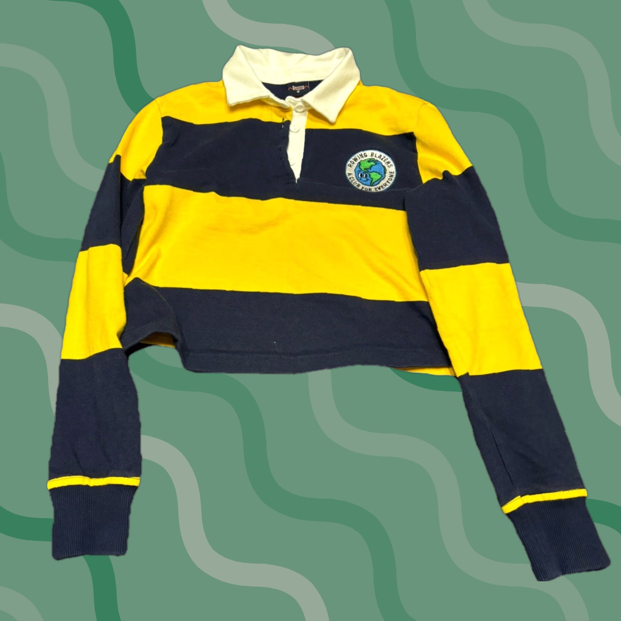 Rowing Blazers Rowing Blazers Target Women's Stripe Collared Long Sleeve Rugby Polo Shirt S Boys? Size S / US 4 / IT 40 - 1 Thumbnail