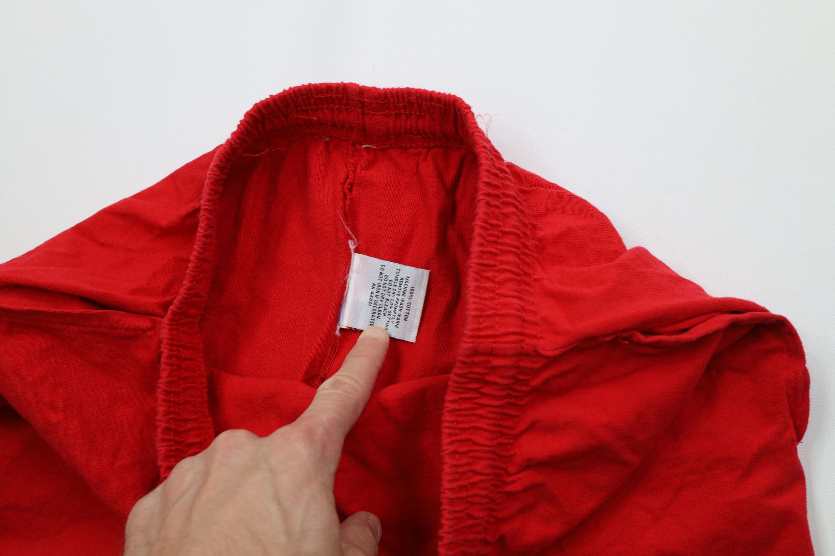 Riddell Vintage 90s Riddell Football Knee Shorts Red Cotton USA Size US 30 / EU 46 - 8 Thumbnail