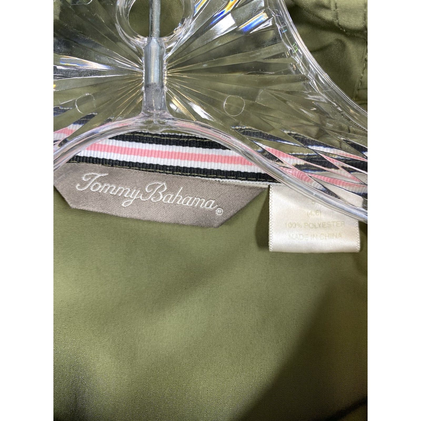 Tommy Bahama Tommy Bahama Womens Jacket Green Windbreaker Hooded Belted Lightweight Full Zip S Womens Size S / US 4 / IT 40 - 3 Thumbnail